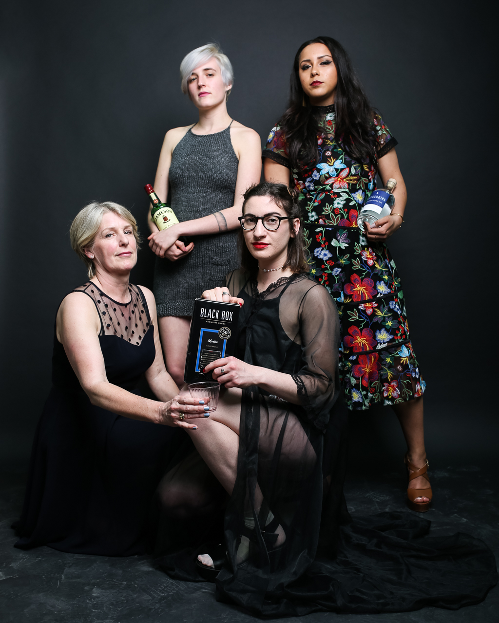 Clockwise from top left: Olivia Place, Sloane Tucker, Zoë Naseef and Helen Jackson, April 26, 2018. (© 2018 Eric Dietrich Photography)